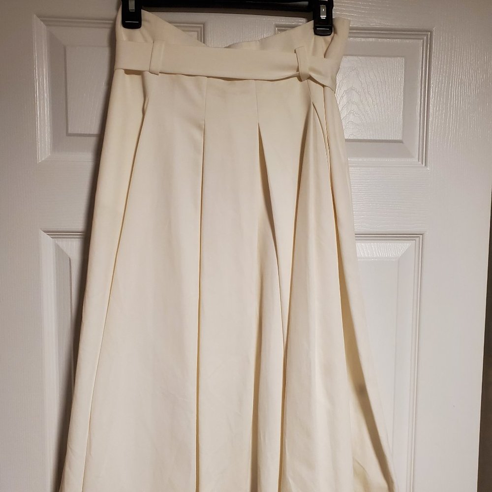 Veronika Maine White Midi Skirt